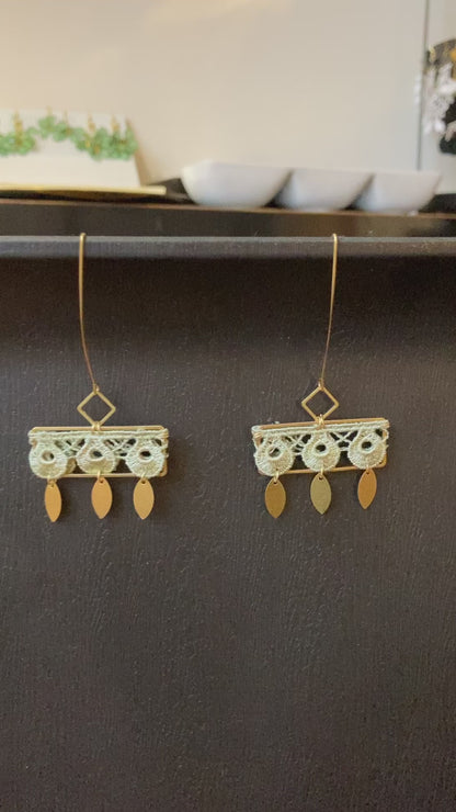 Aztec-Unique Contemporary Design Lace Earrings