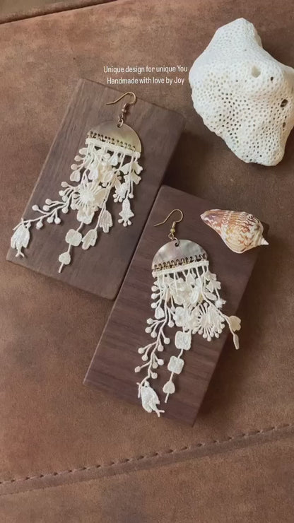 Statement Moon•Tree•Flower•Birdie•Shell Floral Earrings